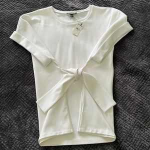 Express white tie top size medium
